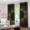 Halftone Dot Sun Print Grommet Curtains