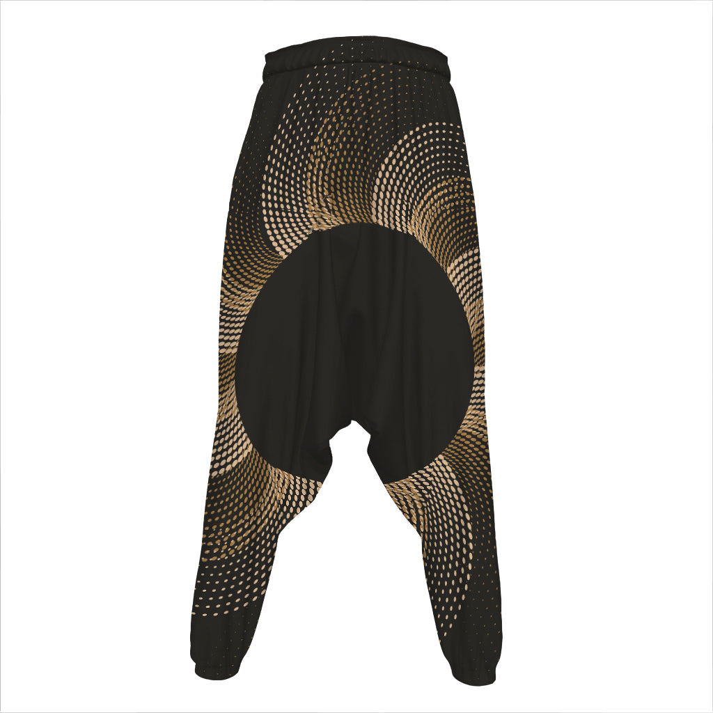 Halftone Dot Sun Print Hammer Pants