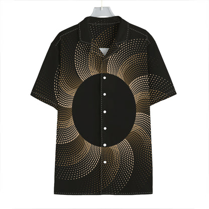 Halftone Dot Sun Print Hawaiian Shirt