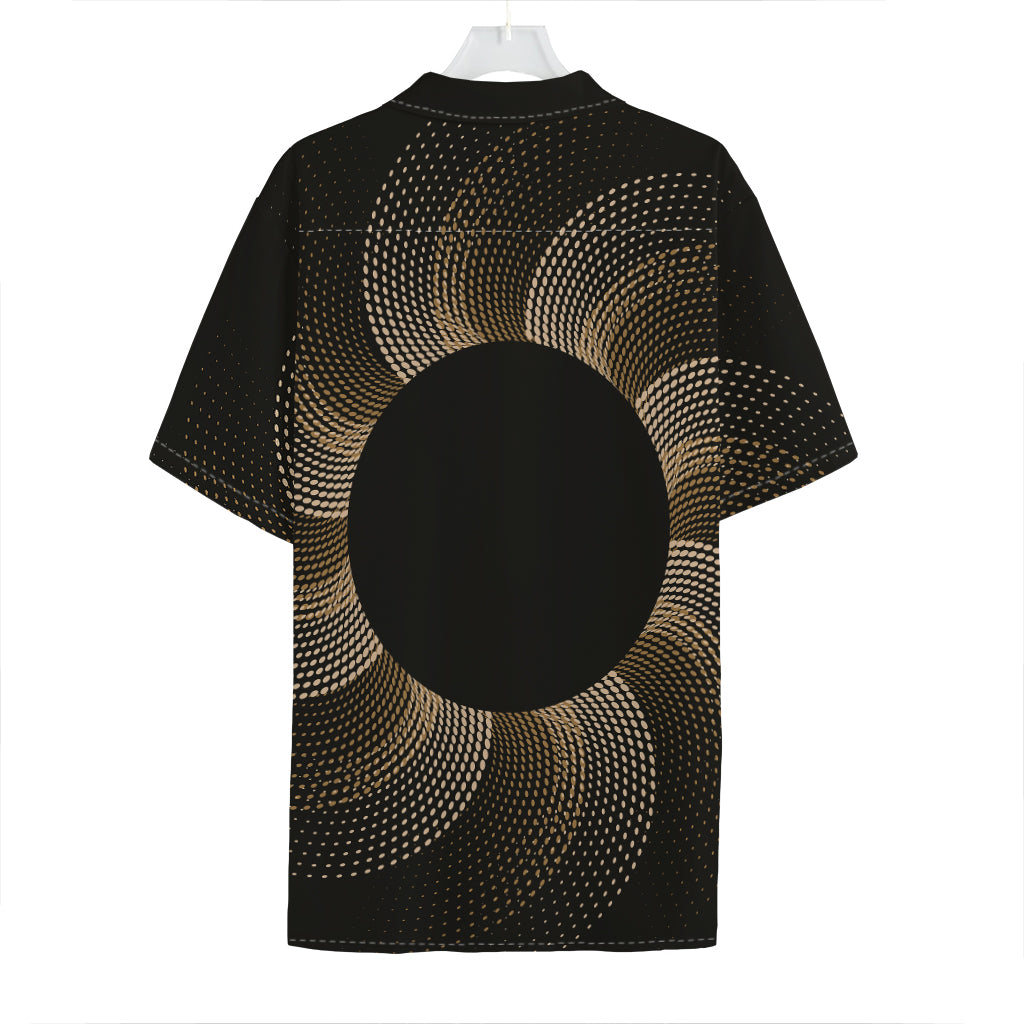 Halftone Dot Sun Print Hawaiian Shirt