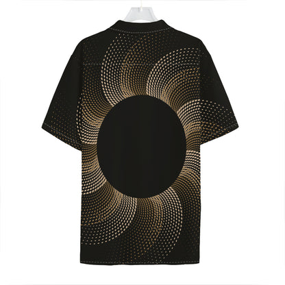 Halftone Dot Sun Print Hawaiian Shirt