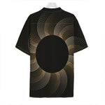 Halftone Dot Sun Print Hawaiian Shirt