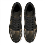 Halftone Dot Sun Print High Top Leather Sneakers