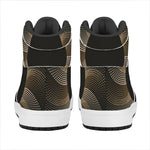 Halftone Dot Sun Print High Top Leather Sneakers
