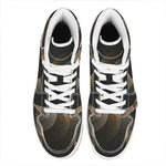 Halftone Dot Sun Print High Top Leather Sneakers