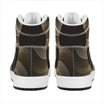 Halftone Dot Sun Print High Top Leather Sneakers