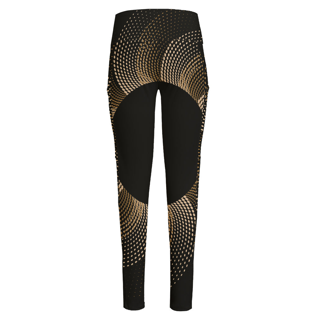 Halftone Dot Sun Print High-Waisted Pocket Leggings