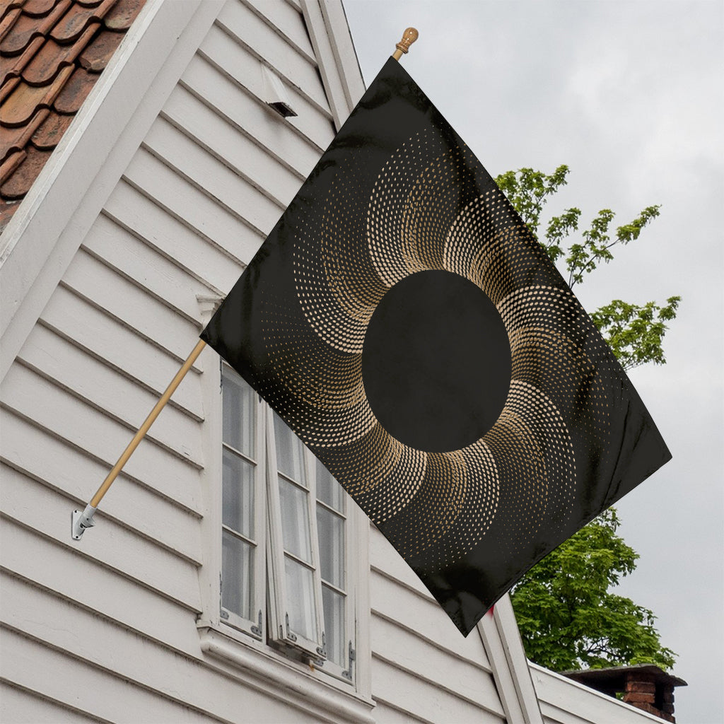 Halftone Dot Sun Print House Flag