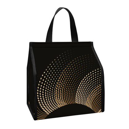 Halftone Dot Sun Print Insulated Lunch Tote