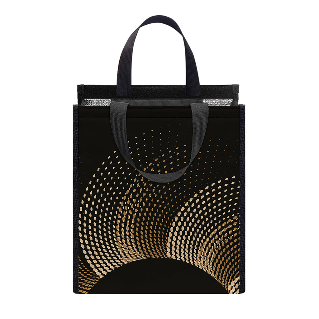 Halftone Dot Sun Print Insulated Lunch Tote