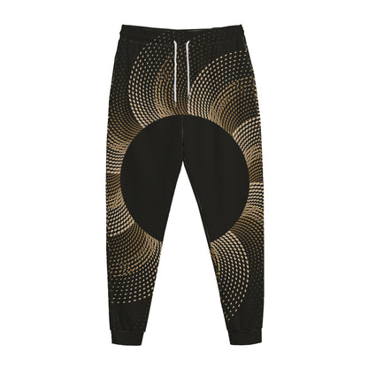 Halftone Dot Sun Print Jogger Pants
