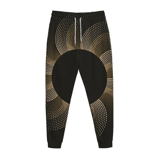 Halftone Dot Sun Print Jogger Pants