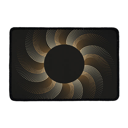 Halftone Dot Sun Print Kitchen Mat