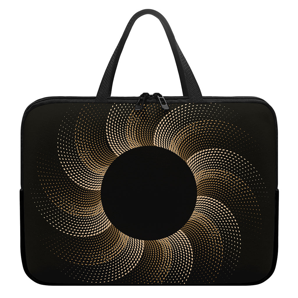 Halftone Dot Sun Print Laptop Sleeve With Handle