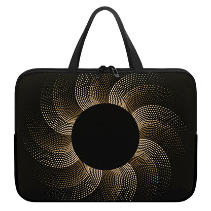 Halftone Dot Sun Print Laptop Sleeve With Handle