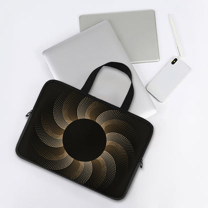 Halftone Dot Sun Print Laptop Sleeve With Handle
