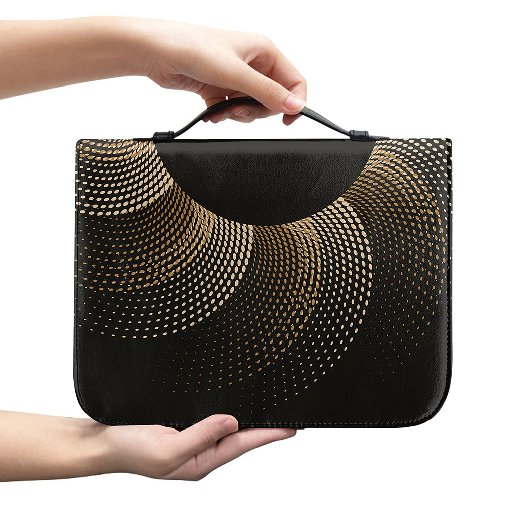 Halftone Dot Sun Print Leather Bible Cover