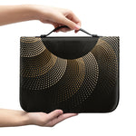 Halftone Dot Sun Print Leather Bible Cover