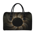 Halftone Dot Sun Print Leather Duffel Bag
