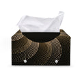 Halftone Dot Sun Print Leather Tissue Box Cover