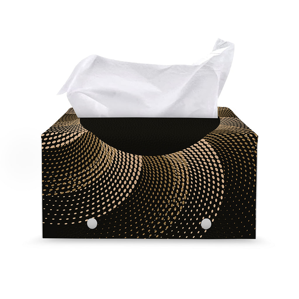 Halftone Dot Sun Print Leather Tissue Box Cover