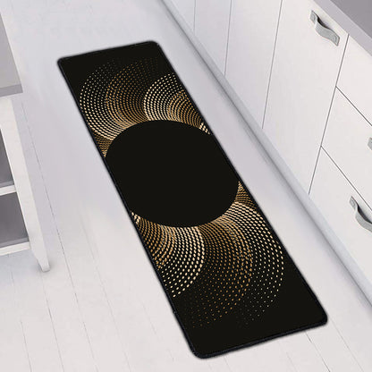 Halftone Dot Sun Print Long Kitchen Mat