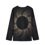 Halftone Dot Sun Print Long Sleeve Short Coat