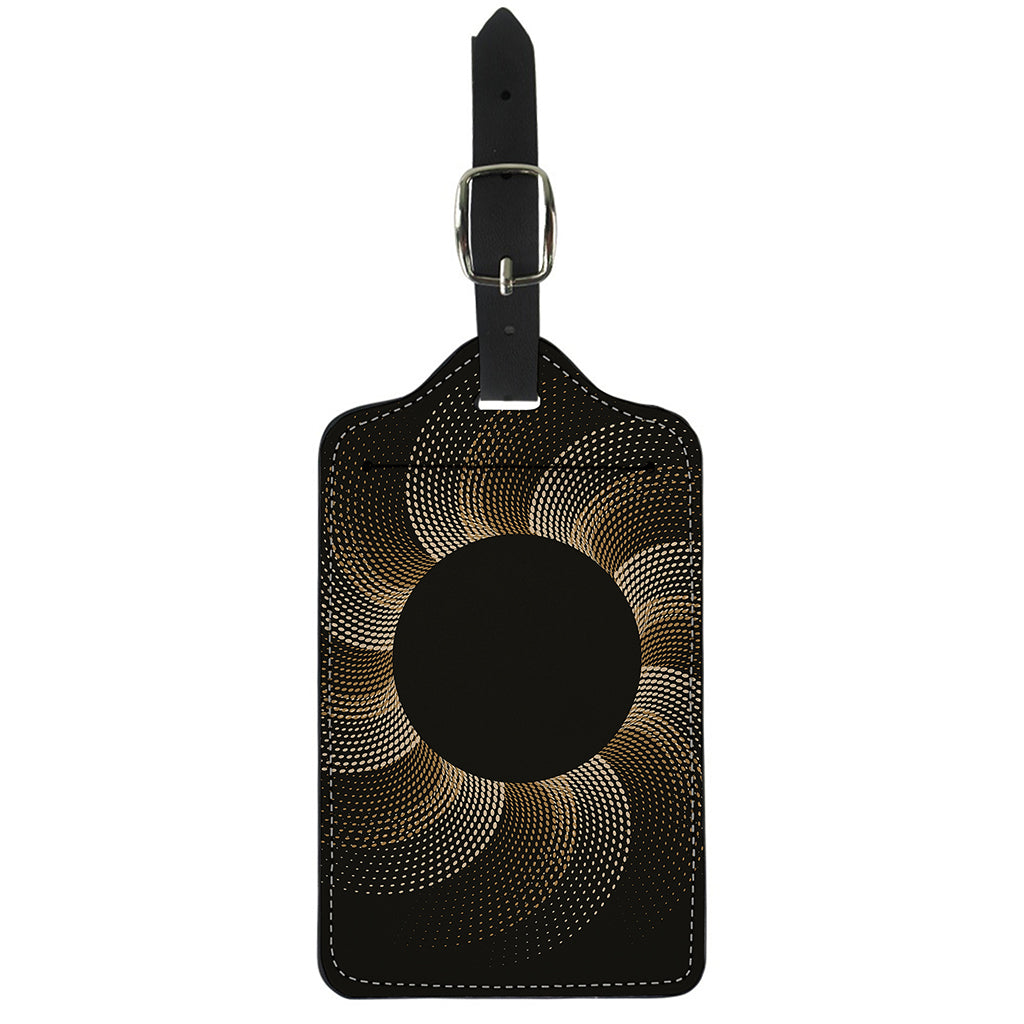 Halftone Dot Sun Print Luggage Tag