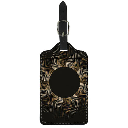Halftone Dot Sun Print Luggage Tag