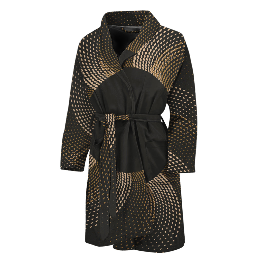 Halftone Dot Sun Print Men's Bathrobe