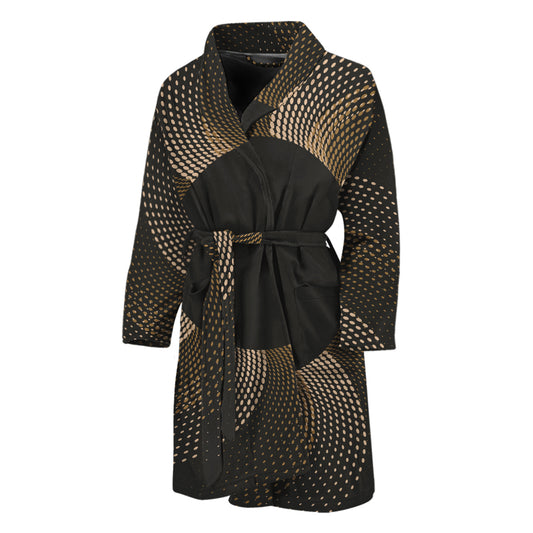 Halftone Dot Sun Print Men's Bathrobe