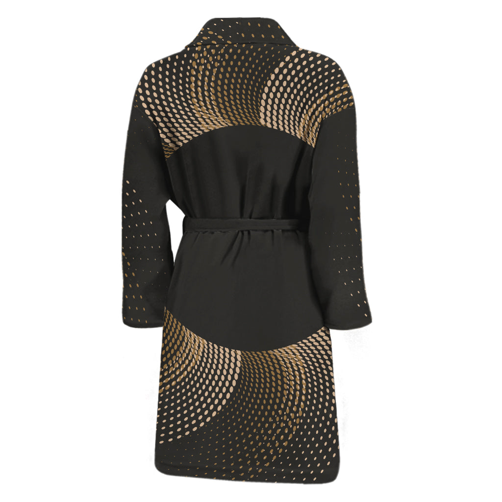 Halftone Dot Sun Print Men's Bathrobe