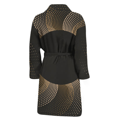 Halftone Dot Sun Print Men's Bathrobe