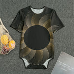 Halftone Dot Sun Print Men's Bodysuit
