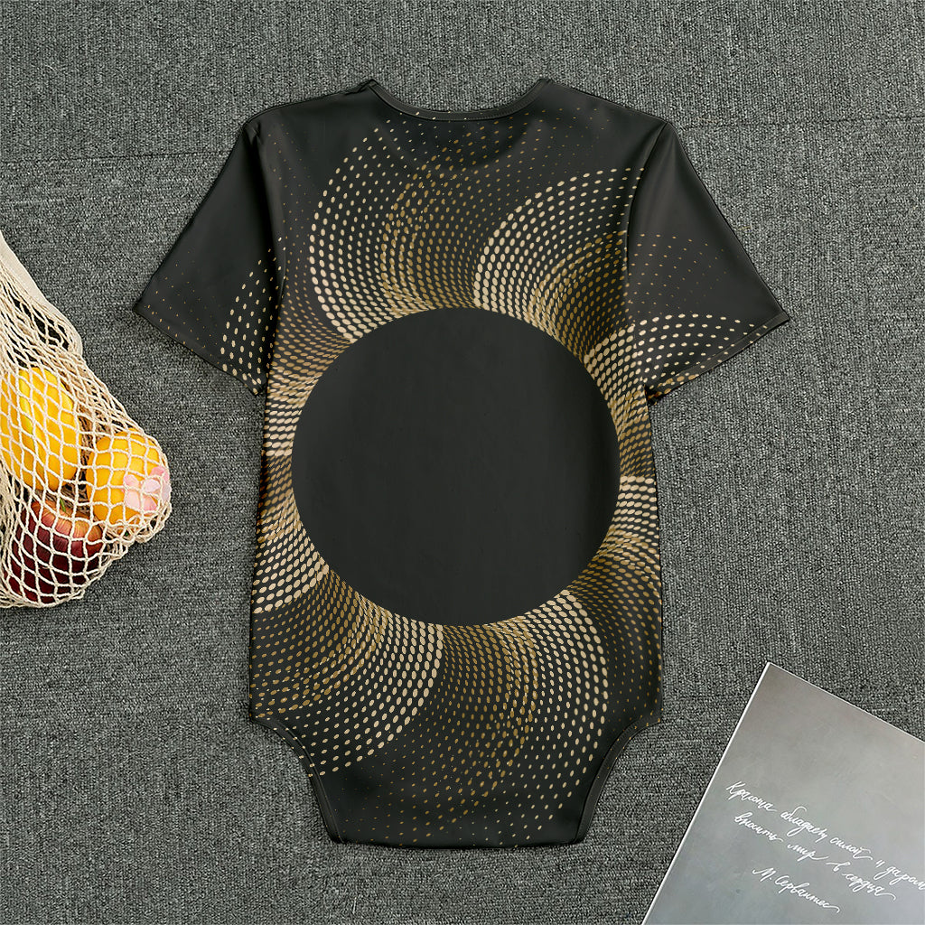 Halftone Dot Sun Print Men's Bodysuit