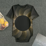 Halftone Dot Sun Print Men's Bodysuit