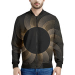 Halftone Dot Sun Print Men's Bomber Jacket