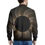 Halftone Dot Sun Print Men's Bomber Jacket