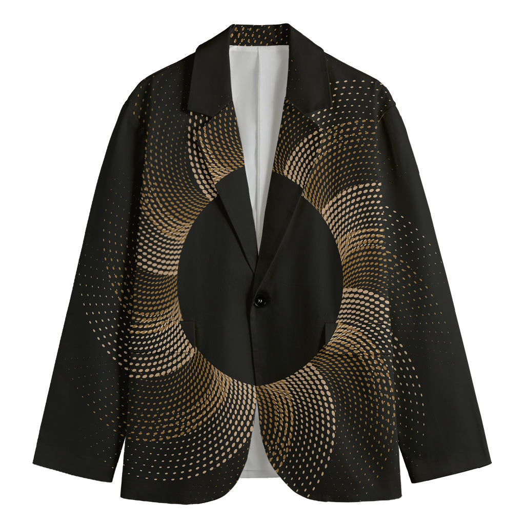 Halftone Dot Sun Print Men's Cotton Blazer