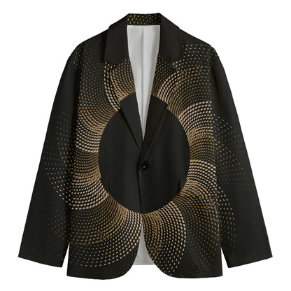 Halftone Dot Sun Print Men's Cotton Blazer