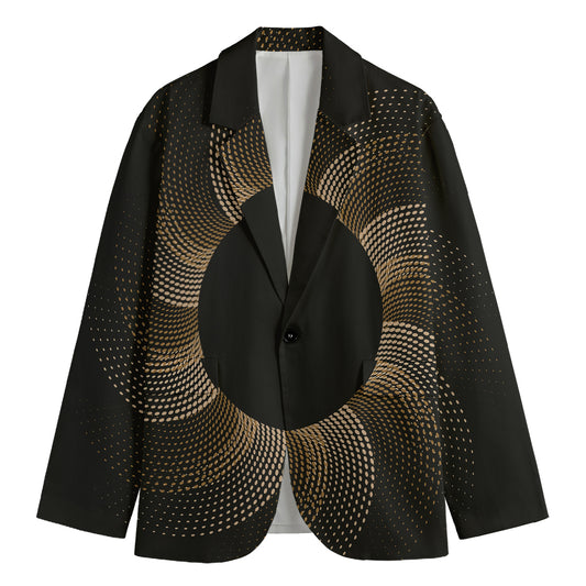 Halftone Dot Sun Print Men's Cotton Blazer