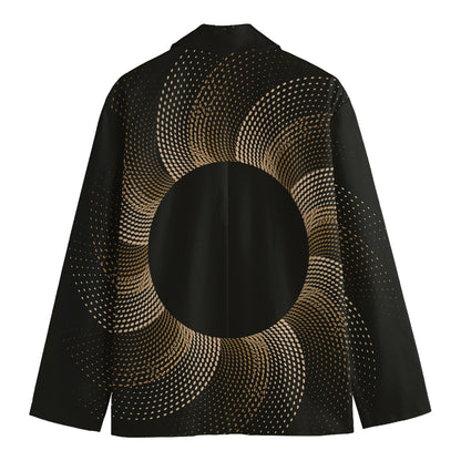 Halftone Dot Sun Print Men's Cotton Blazer