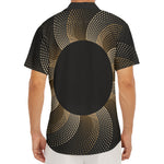 Halftone Dot Sun Print Men's Deep V-Neck Shirt