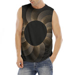 Halftone Dot Sun Print Men's Fitness Tank Top