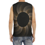 Halftone Dot Sun Print Men's Fitness Tank Top