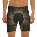 Halftone Dot Sun Print Men's Long Boxer Briefs