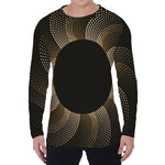 Halftone Dot Sun Print Men's Long Sleeve T-Shirt