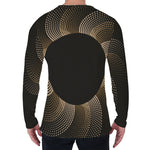 Halftone Dot Sun Print Men's Long Sleeve T-Shirt