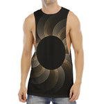 Halftone Dot Sun Print Men's Muscle Tank Top