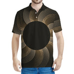 Halftone Dot Sun Print Men's Polo Shirt